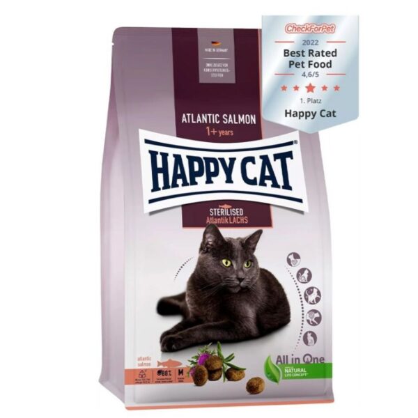 Happy Cat - Sterilised Adult Atlantic Salmon - dry food for sterilised cats