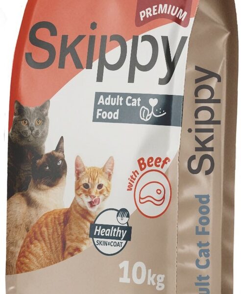 Skippy Adult Cat Food Beef 10kg