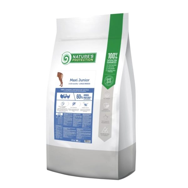Nature’s Protection - maxi junior - მშრალი საკვები დიდი და გიგანტური ჯიშის მოზარდი ძაღლებისთვის ფრინველის ხორცით