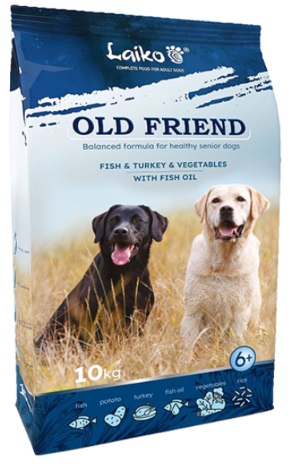 Laiko ასაკოვანი ზრდასრული ძაღლებისთვის თევზი, ინდაურითა და ბოსტნეულით