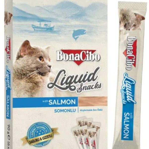 BonaCibo Liquid Snack – Salmon (6 pcs)