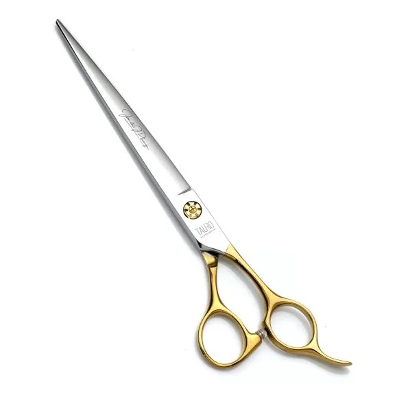 TAURO PRO LINE cutting scissors, Janita Plungė line, 16 cm (6.25"), straight, 440cstainless steel, golden handles" (TPL63453)