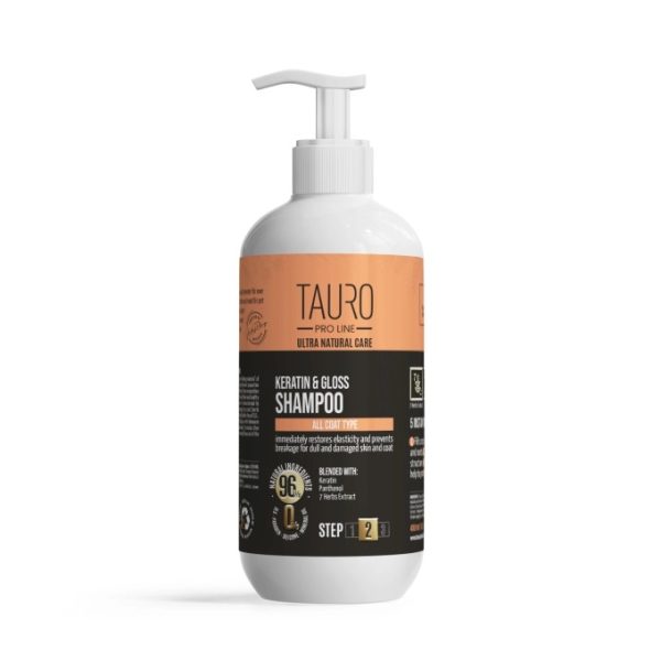 Tauro Pro Line - Ultra Natural Care shampoo with keratin for dogs and cats coat